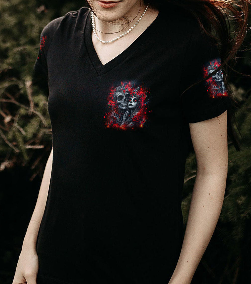 LOVE ME LIKE MY DEMONS DO SKULL ALL OVER PRINT - YHDU2702252