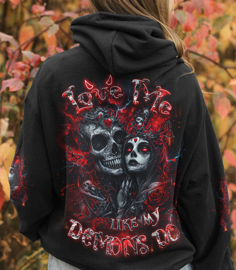 LOVE ME LIKE MY DEMONS DO SKULL ALL OVER PRINT - YHDU2702252