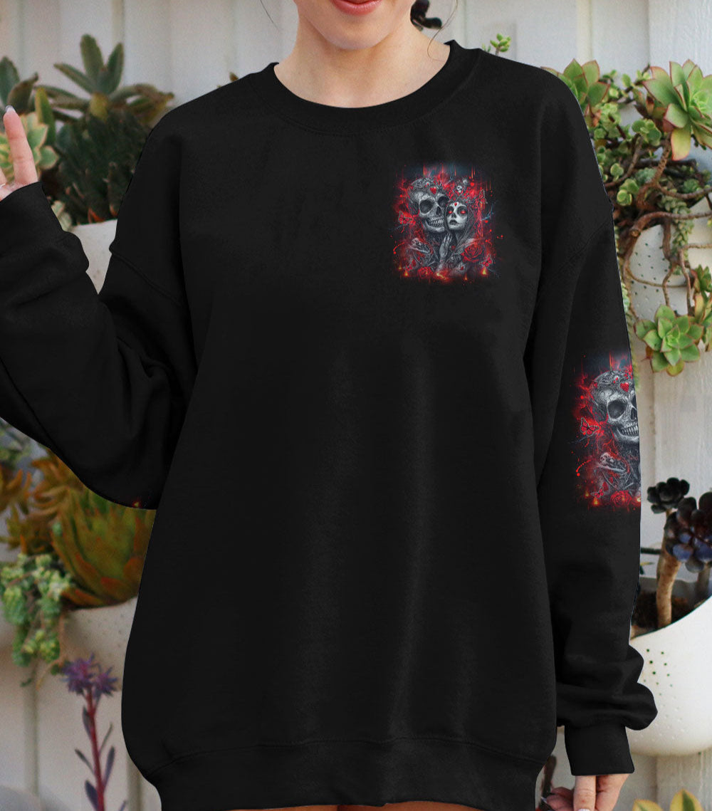 LOVE ME LIKE MY DEMONS DO SKULL ALL OVER PRINT - YHDU2702252
