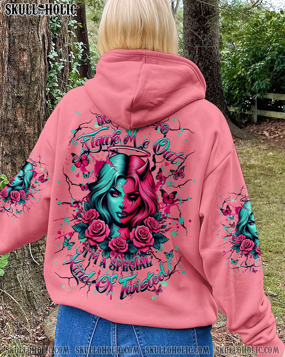 DON'T TRY TO FIGURE ME OUT SKULL ALL OVER PRINT - YHHG0104253