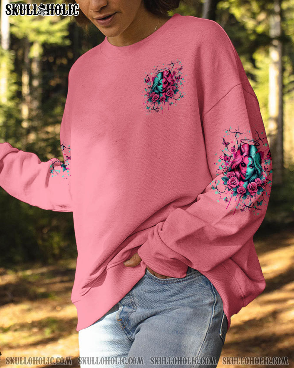 DON'T TRY TO FIGURE ME OUT SKULL ALL OVER PRINT - YHHG0104253