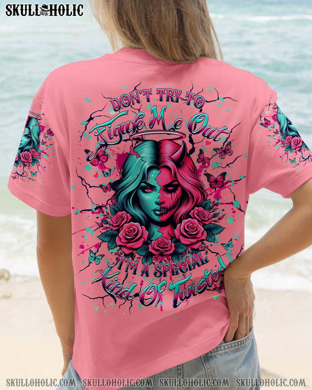 DON'T TRY TO FIGURE ME OUT SKULL ALL OVER PRINT - YHHG0104253