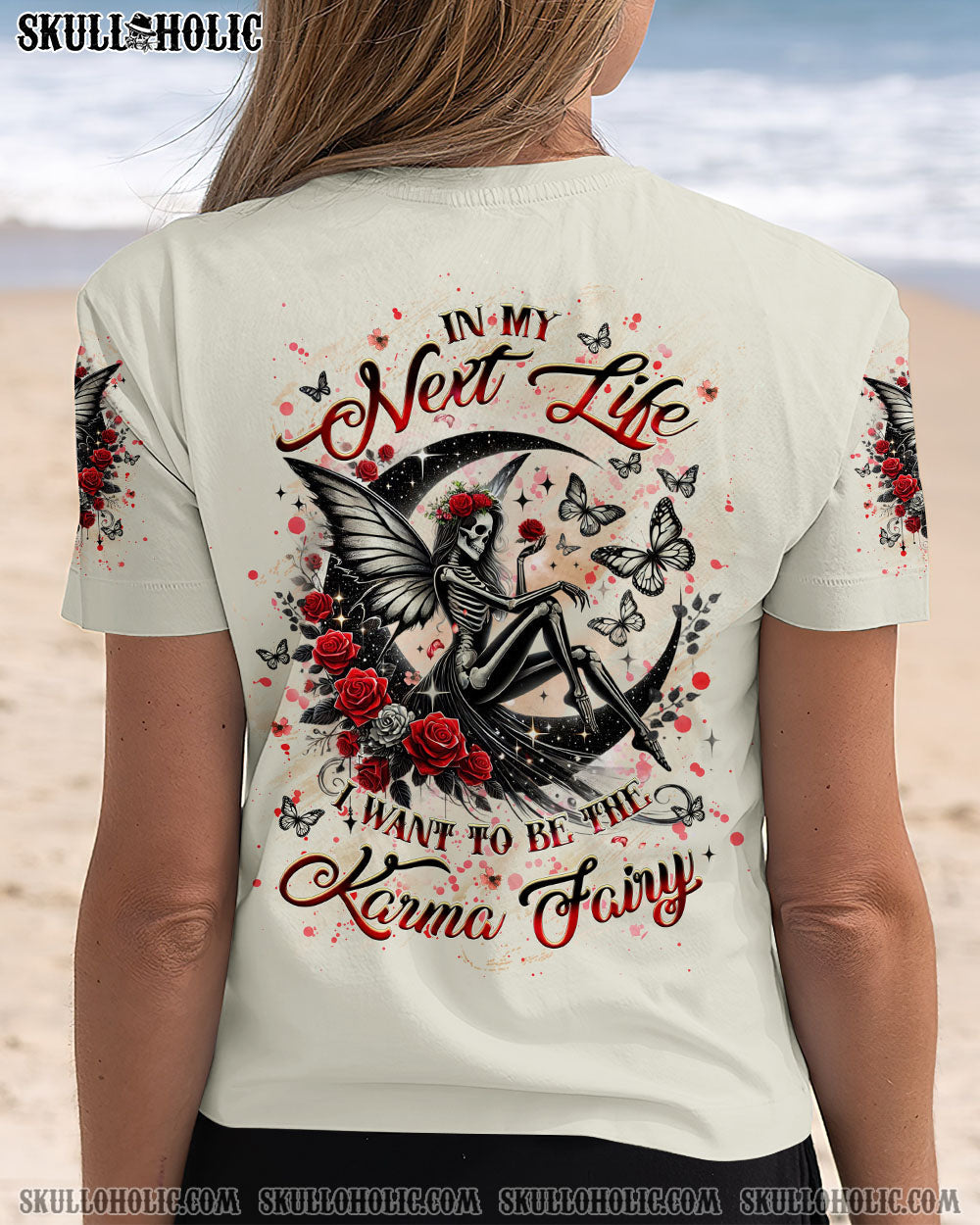 KARMA FAIRY SKELETON LADY BUTTERFLY ALL OVER PRINT - YHHG0204251