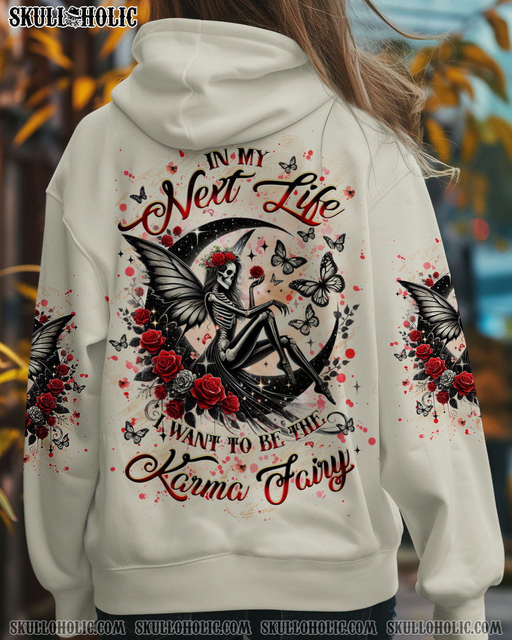KARMA FAIRY SKELETON LADY BUTTERFLY ALL OVER PRINT - YHHG0204251