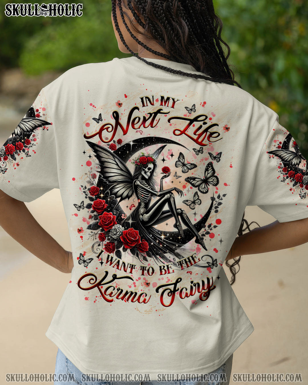 KARMA FAIRY SKELETON LADY BUTTERFLY ALL OVER PRINT - YHHG0204251