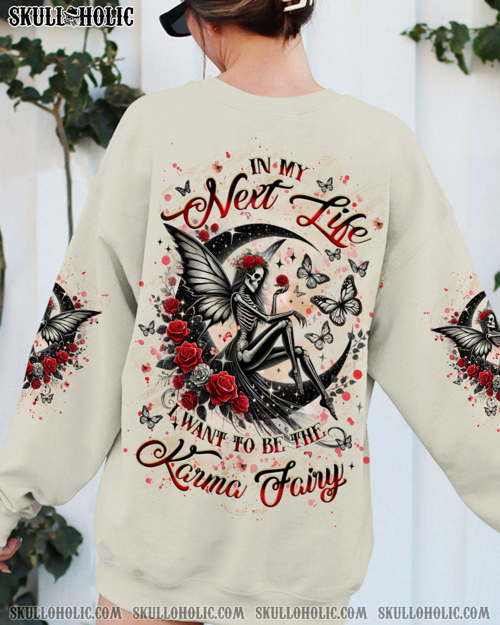 KARMA FAIRY SKELETON LADY BUTTERFLY ALL OVER PRINT - YHHG0204251
