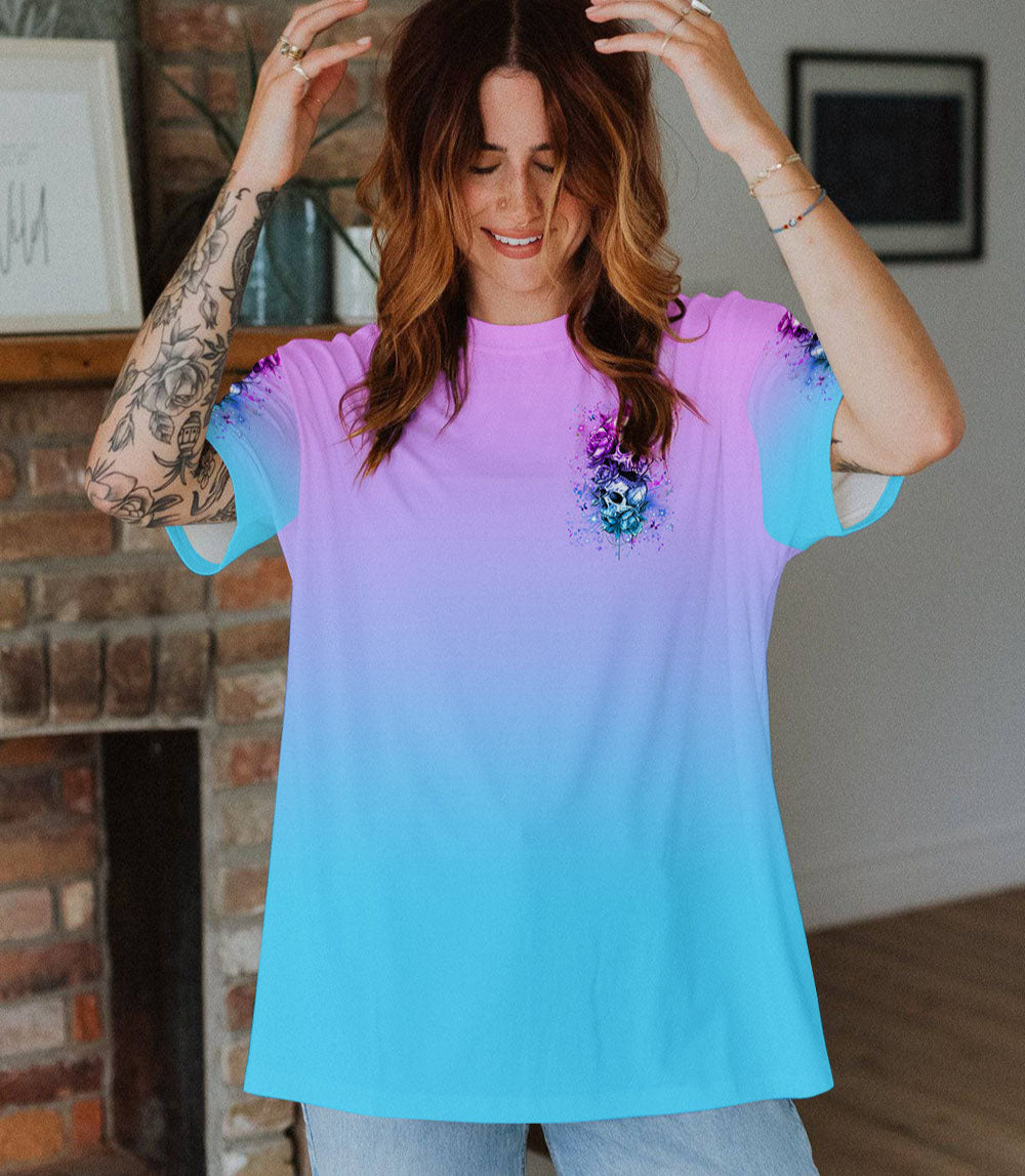 THE GOOD GIRL IN ME GOT TIRED SKULL ROSE ALL OVER PRINT - YHHG0303251