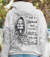 JUST A WOMAN WHO LOVES SKULL AND HAS TATTOOS ALL OVER PRINT - YHHG0403251