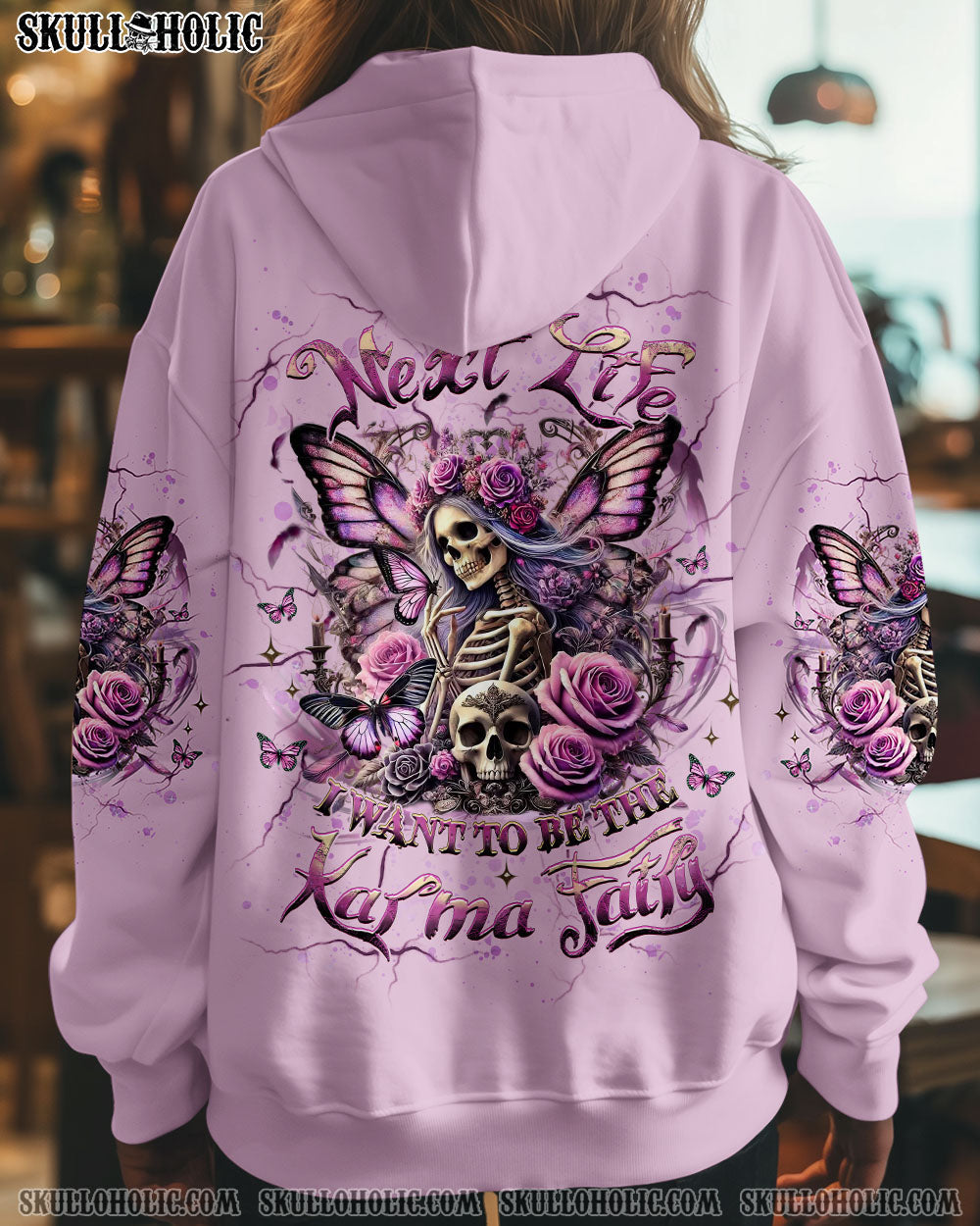 KARMA FAIRY SKULL SKULL BUTTERFLY ALL OVER PRINT - YHHG1403251