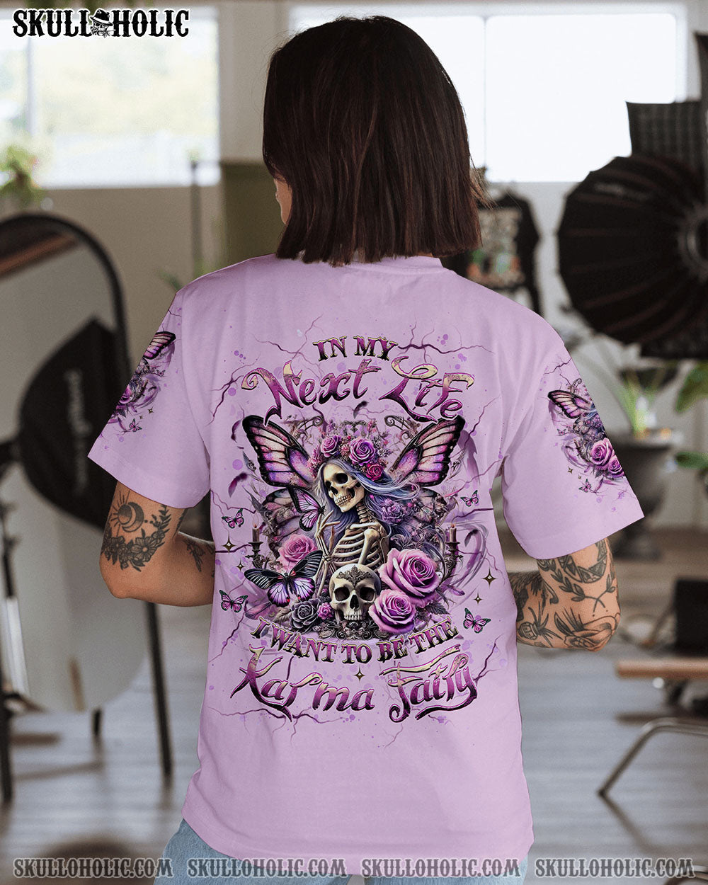KARMA FAIRY SKULL SKULL BUTTERFLY ALL OVER PRINT - YHHG1403251