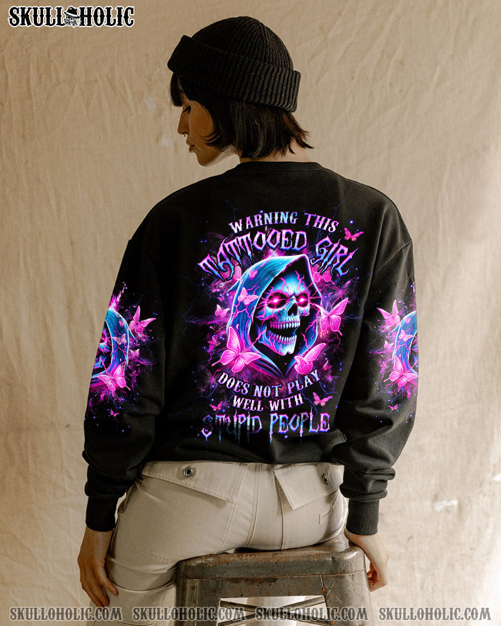 WARNING THIS TATTOOED GIRL ALL OVER PRINT - YHHG1405243