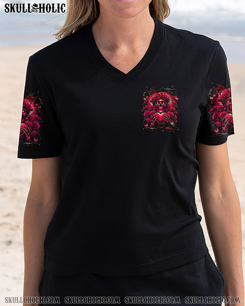LOVE ME LIKE MY DEMONS DO SKULL ALL OVER PRINT - YHHG1504253