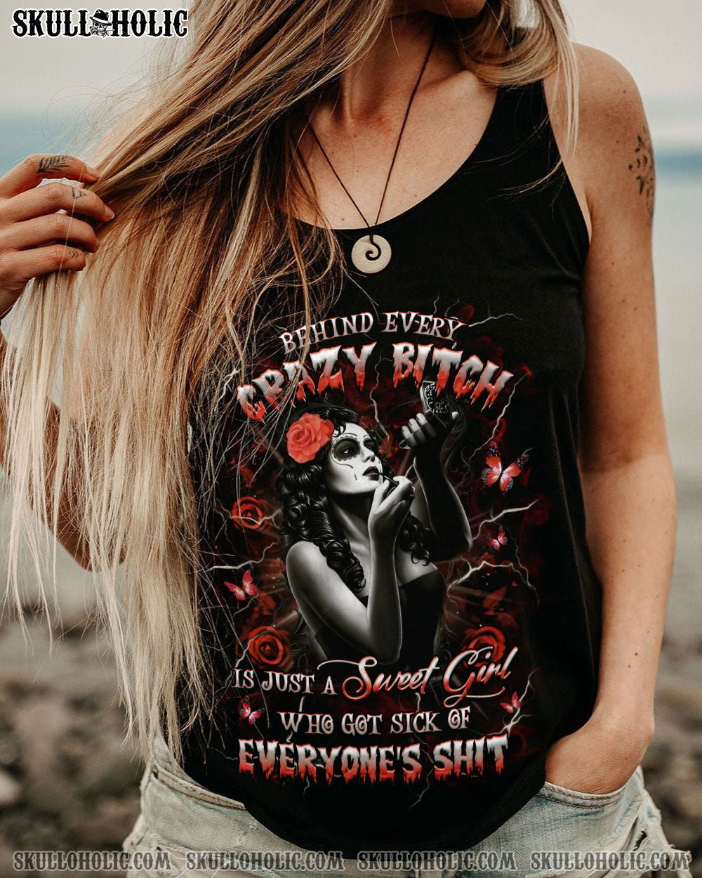 BEHIND EVERY CRAZY B ALL OVER PRINT - YHHG1904252