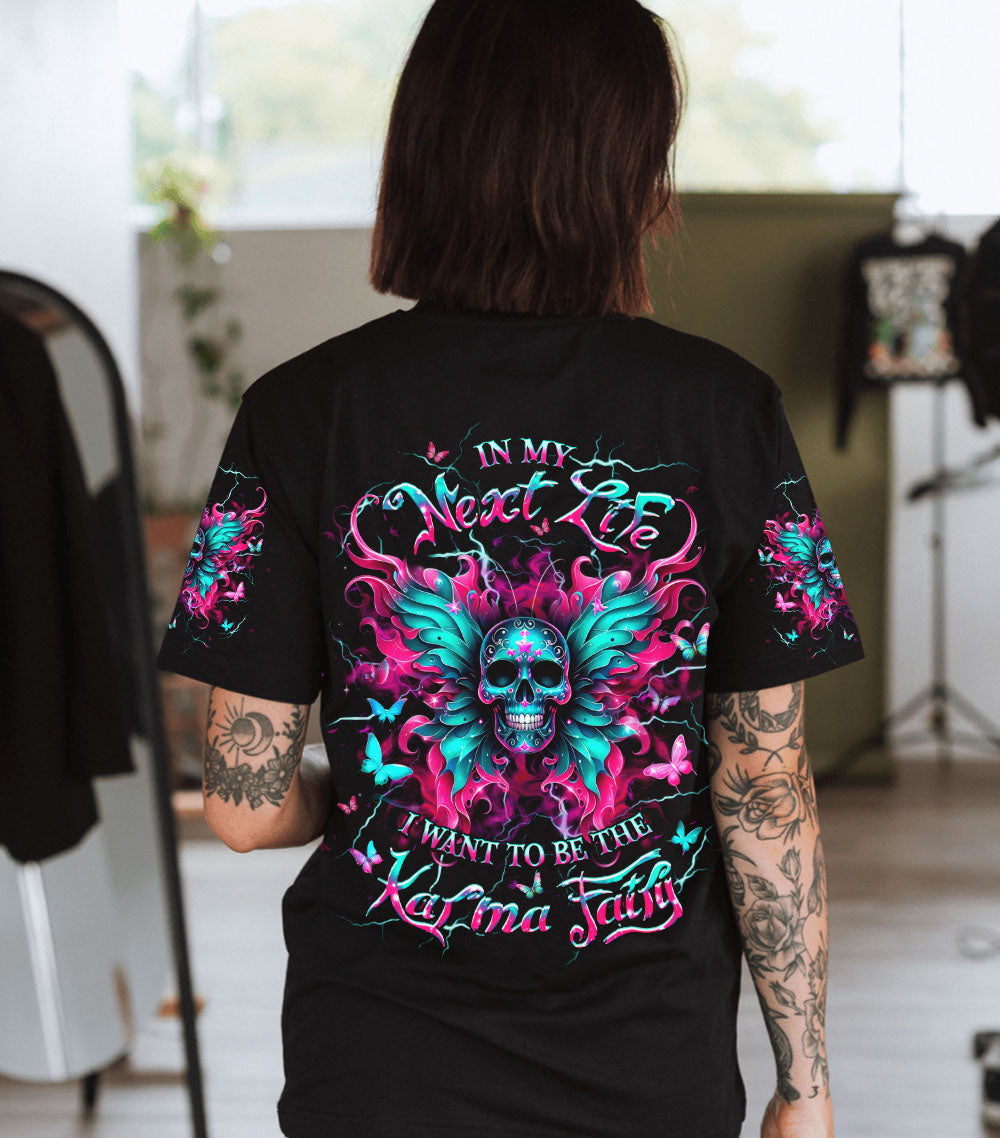 KARMA FAIRY SKULL WINGS ALL OVER PRINT - YHHG2103254