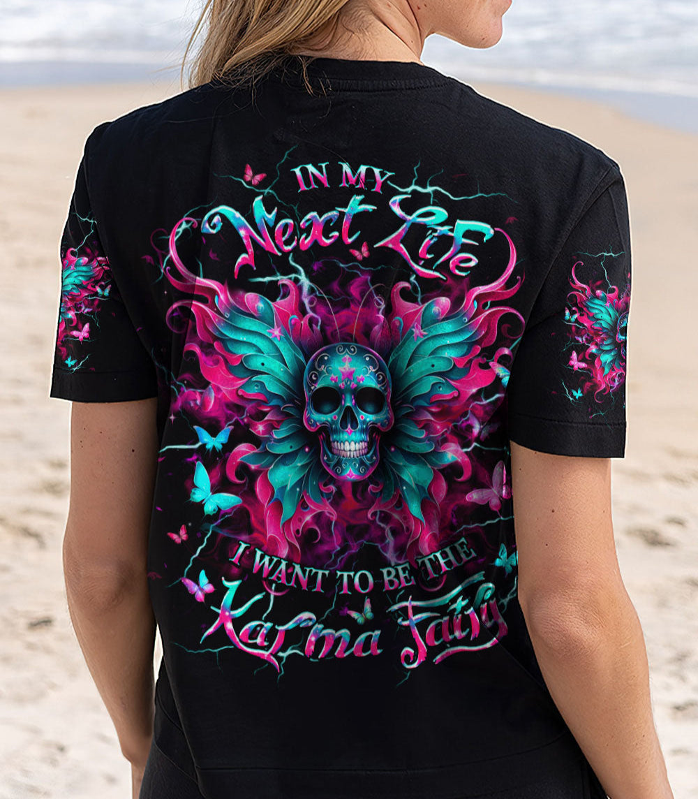 KARMA FAIRY SKULL WINGS ALL OVER PRINT - YHHG2103254