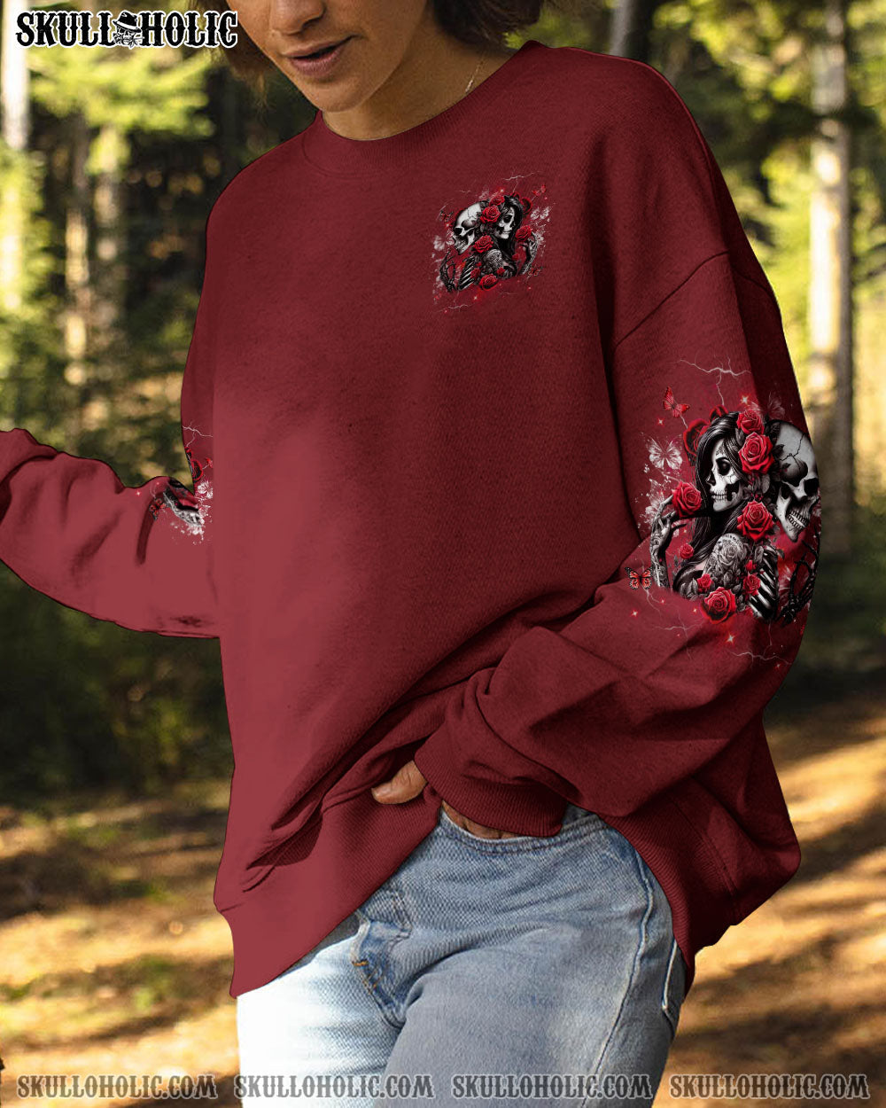LOVE ME LIKE MY DEMONS DO SKULL ALL OVER PRINT - YHHG2403251