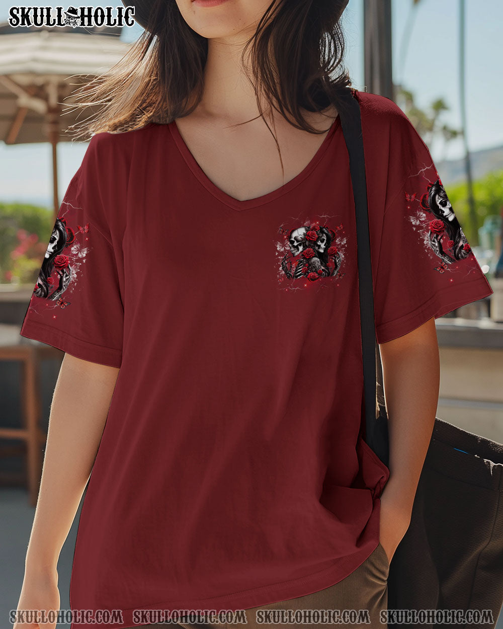 LOVE ME LIKE MY DEMONS DO SKULL ALL OVER PRINT - YHHG2403251