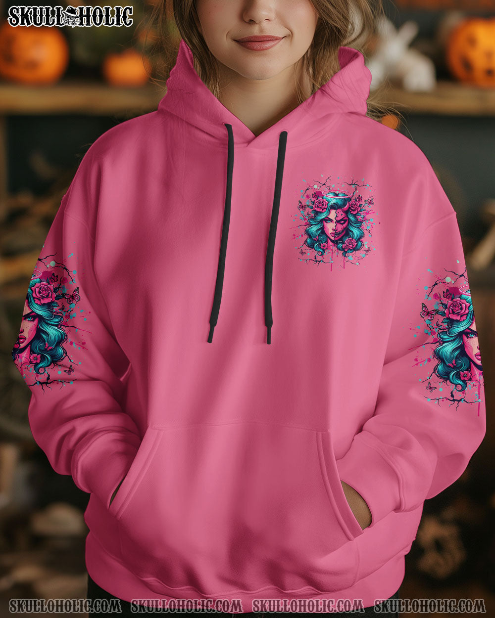 DON'T TRY TO FIGURE ME OUT SKULL ALL OVER PRINT - YHHG2603251