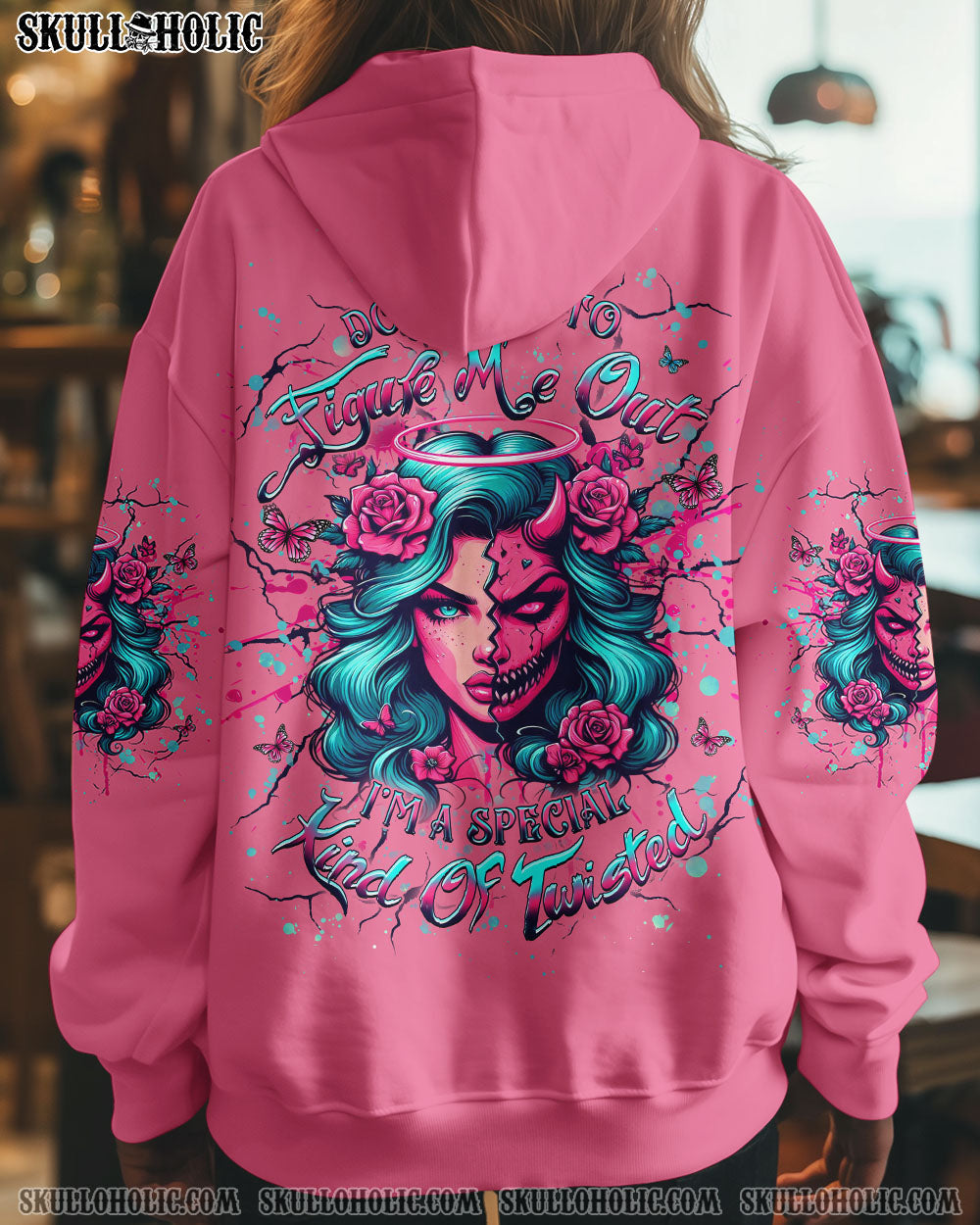 DON'T TRY TO FIGURE ME OUT SKULL ALL OVER PRINT - YHHG2603251