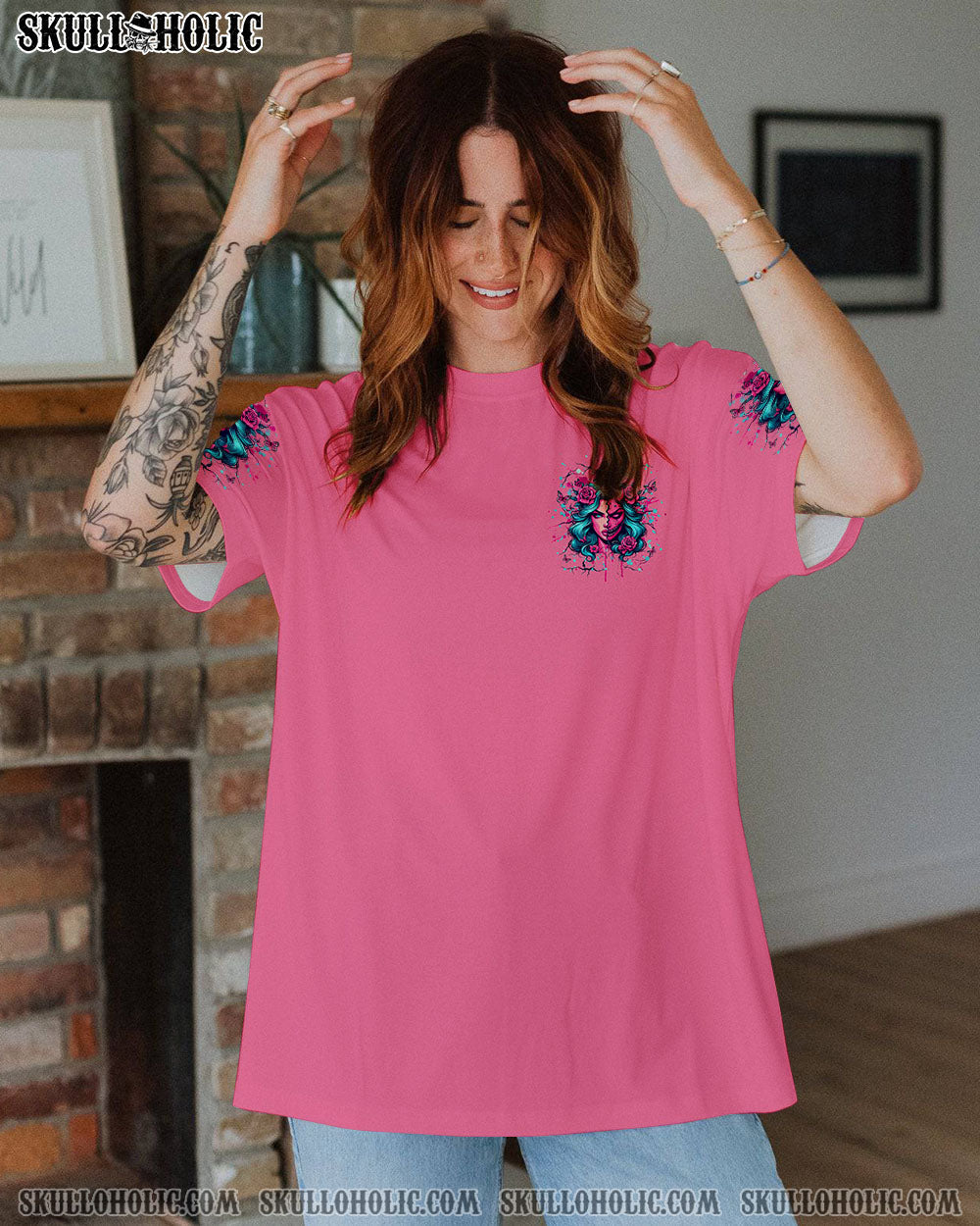 DON'T TRY TO FIGURE ME OUT SKULL ALL OVER PRINT - YHHG2603251