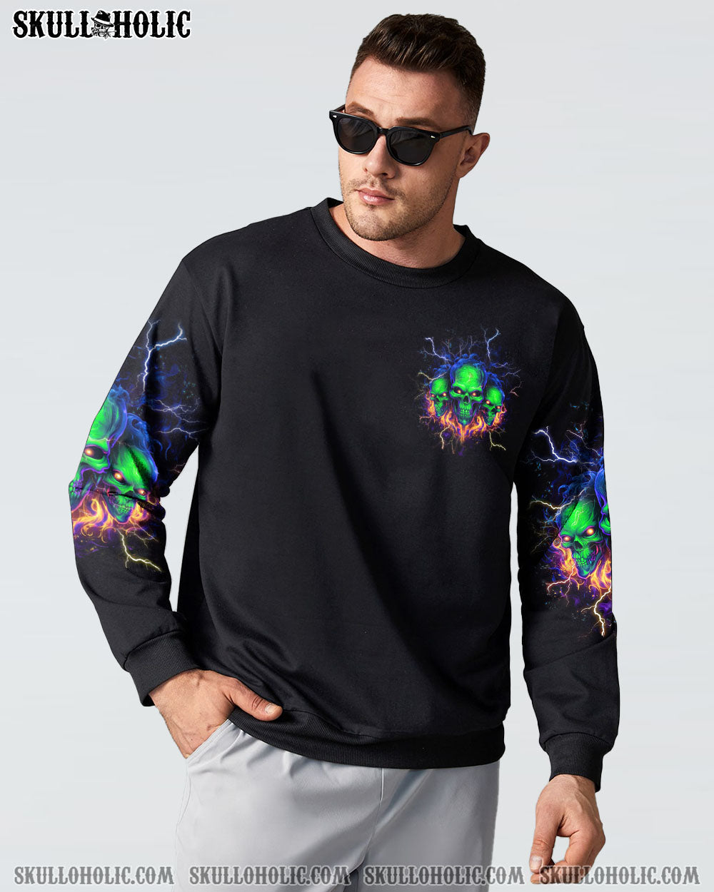 STUCK BETWEEN IDK IDC AND IDGAF SKULL ALL OVER PRINT - YHHN1112234