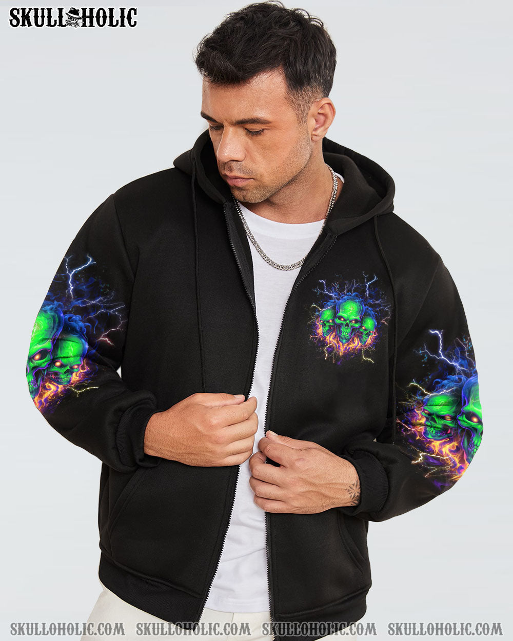 STUCK BETWEEN IDK IDC AND IDGAF SKULL ALL OVER PRINT - YHHN1112234