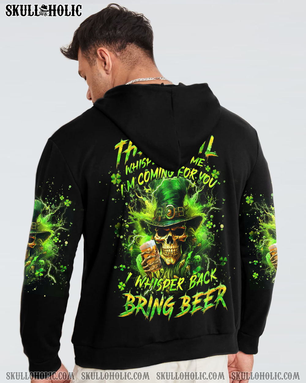 THE DEVIL WHISPERED TO ME BRING BEER SKULL PATRICK'S DAY ALL OVER PRINT - YHHN2301241