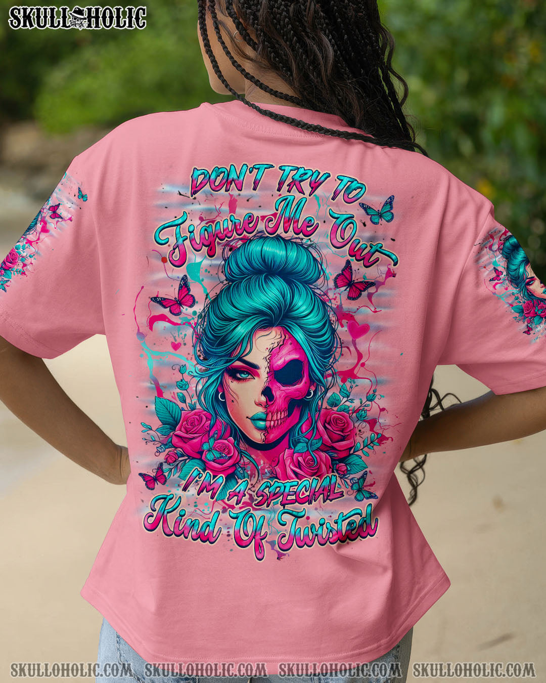 DON'T TRY TO FIGURE ME OUT SKULL ALL OVER PRINT - YHHN3103254