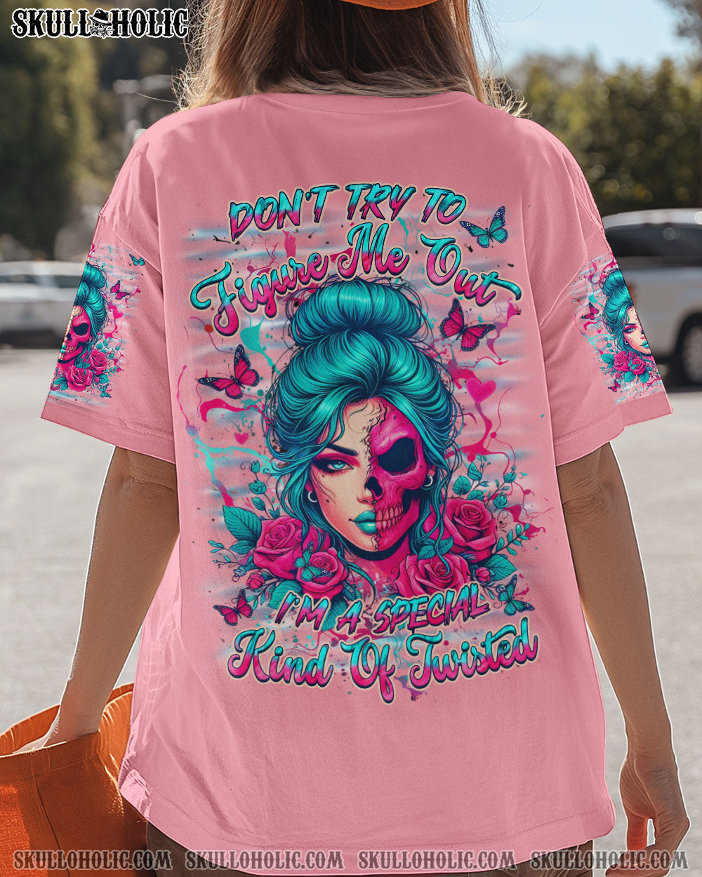 DON'T TRY TO FIGURE ME OUT SKULL ALL OVER PRINT - YHHN3103254