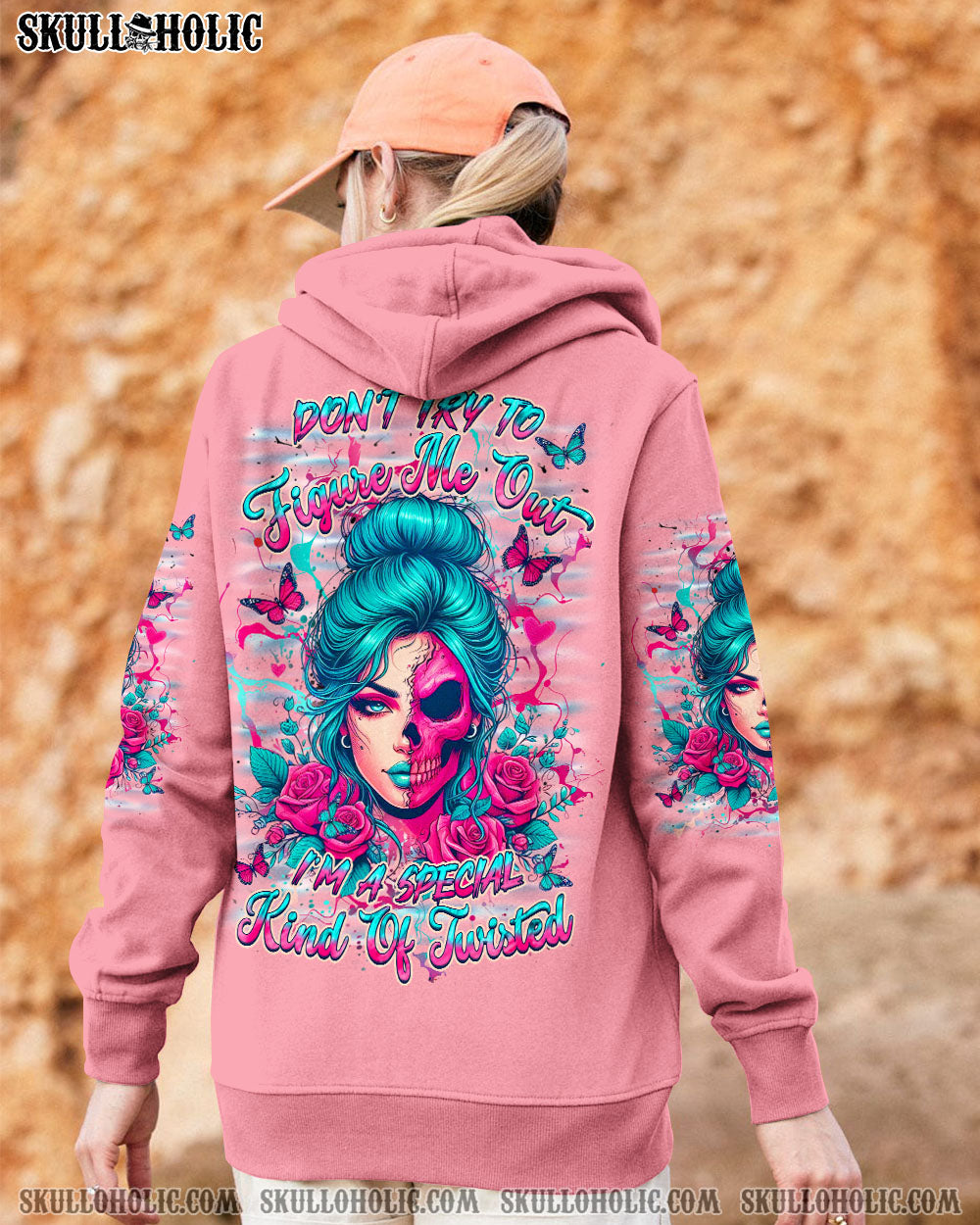 DON'T TRY TO FIGURE ME OUT SKULL ALL OVER PRINT - YHHN3103254