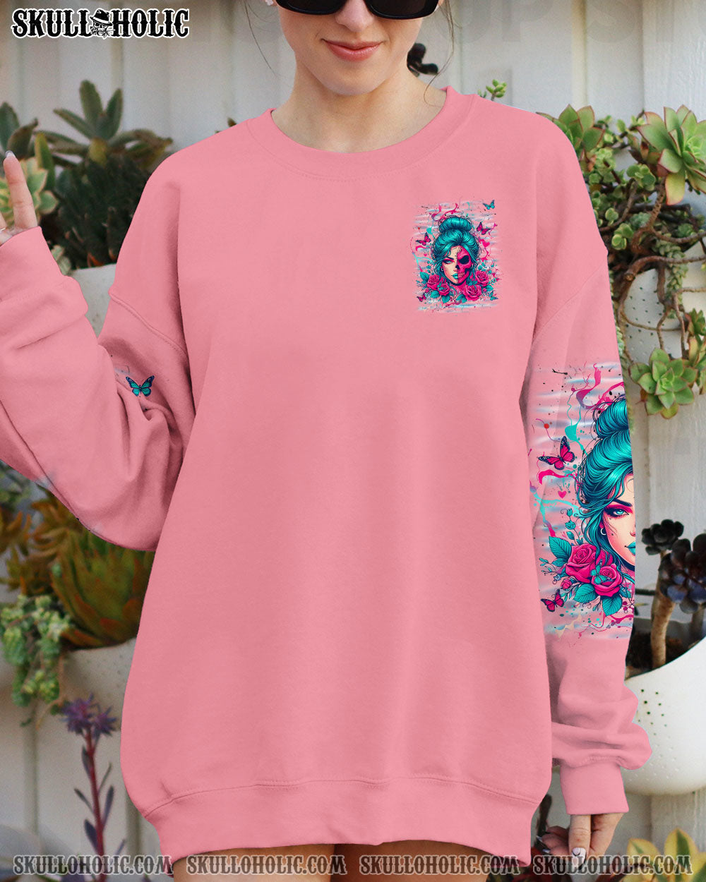 DON'T TRY TO FIGURE ME OUT SKULL ALL OVER PRINT - YHHN3103254
