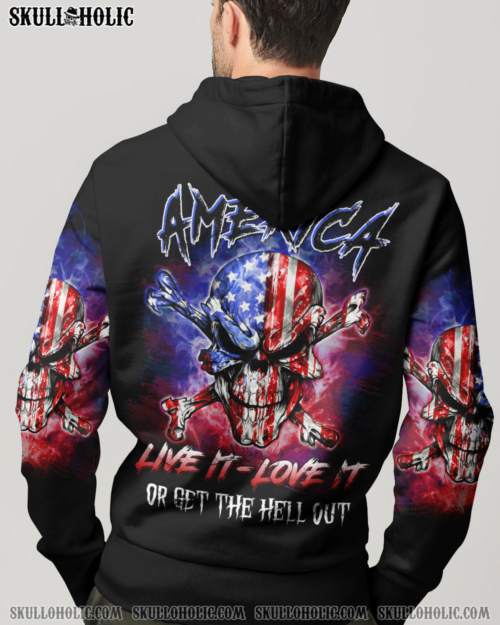 AMERICA LIVE IT LOVE IT OR GET THE HELL OUT ALL OVER PRINT - YHLN1206231