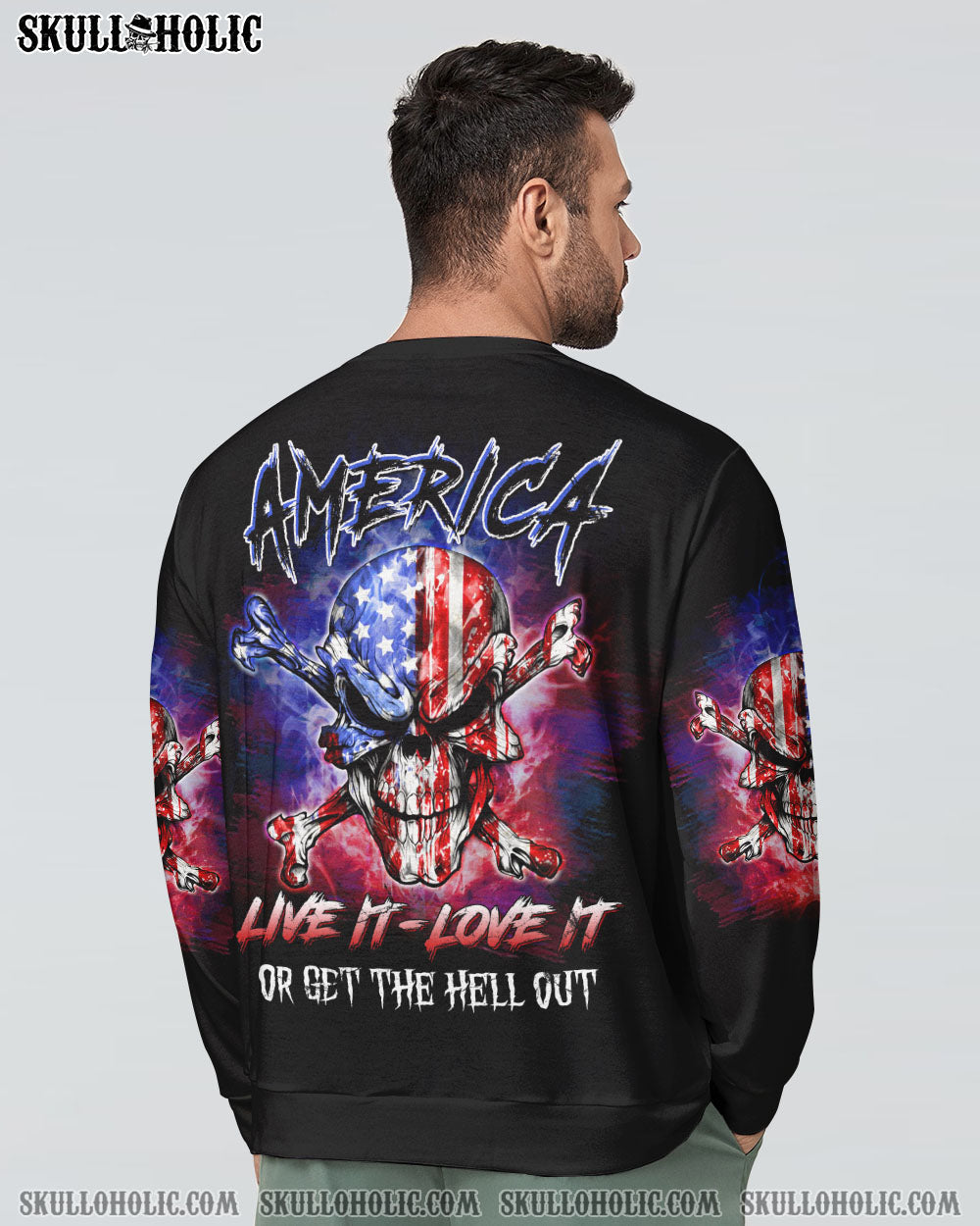 AMERICA LIVE IT LOVE IT OR GET THE HELL OUT ALL OVER PRINT - YHLN1206231