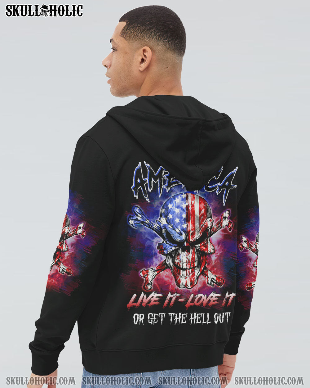 AMERICA LIVE IT LOVE IT OR GET THE HELL OUT ALL OVER PRINT - YHLN1206231