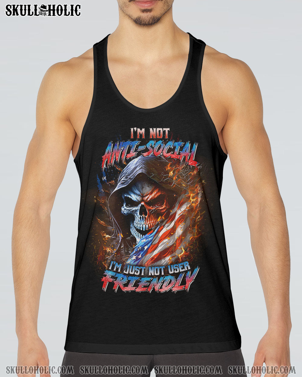 I'M NOT ANTI-SOCIAL MAD REAPER FLAG ALL OVER PRINT - YHLN1306234