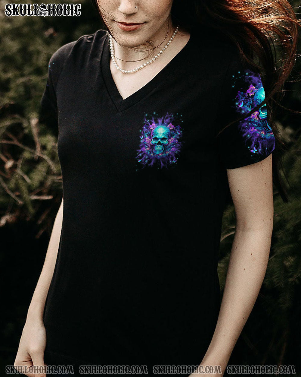 I AM A SWEET GIRL FLOWER SKULL ALL OVER PRINT - YHLN1310234