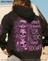 STUCK BETWEEN IDK IDC AND IDGAF SKULL ALL OVER PRINT - YHLN1403252