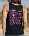 STUCK BETWEEN IDK IDC AND IDGAF SKULL ALL OVER PRINT - YHLN1403252