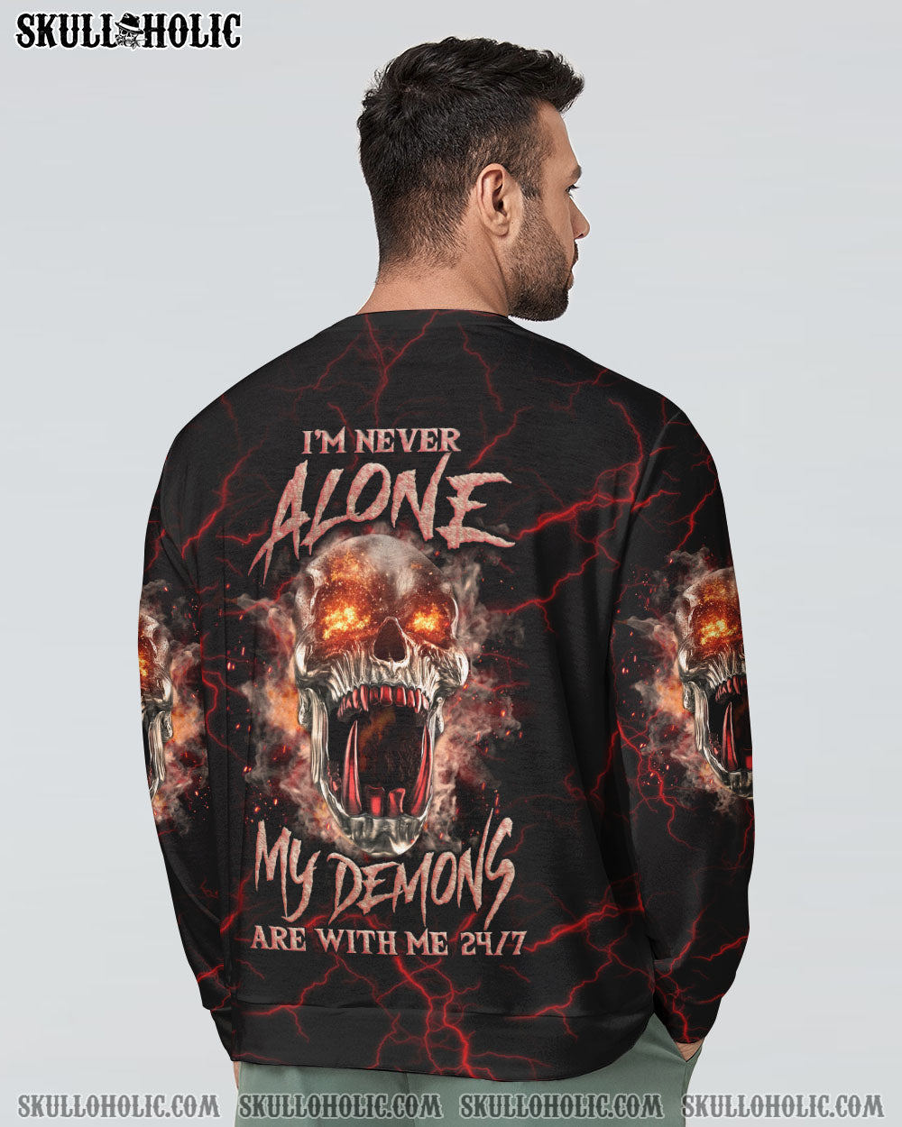 I'M NEVER ALONE SKULL DEMON ALL OVER PRINT - YHLN1406233