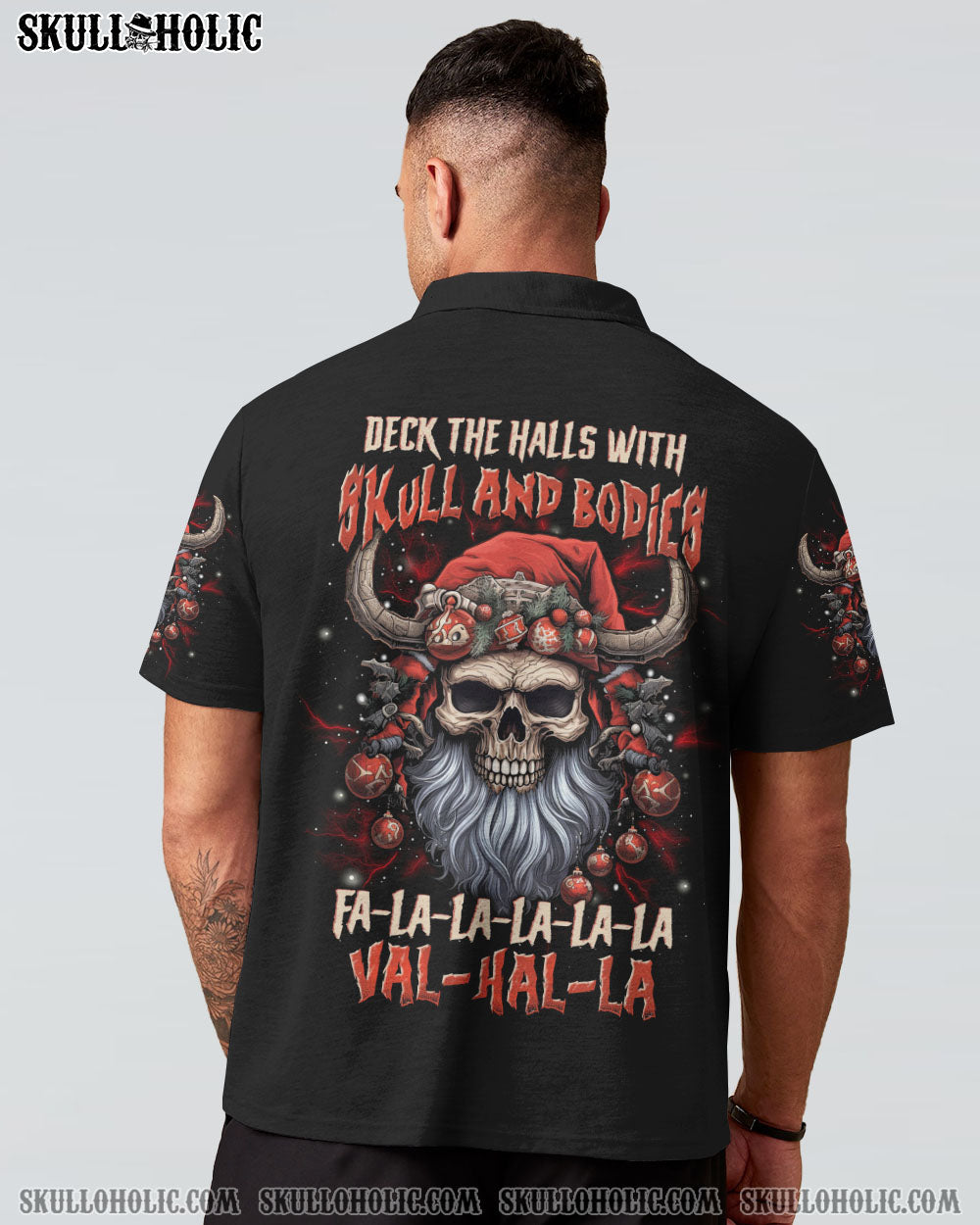 DECK THE HALLS SKULL VIKING CHRISTMAS ALL OVER PRINT - YHLN1509232