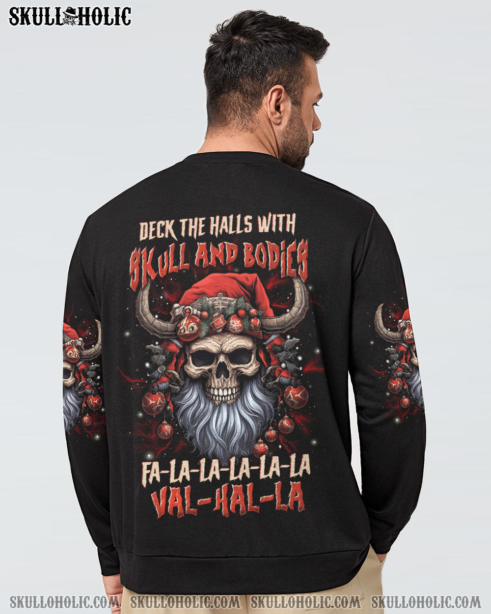 DECK THE HALLS SKULL VIKING CHRISTMAS ALL OVER PRINT - YHLN1509232