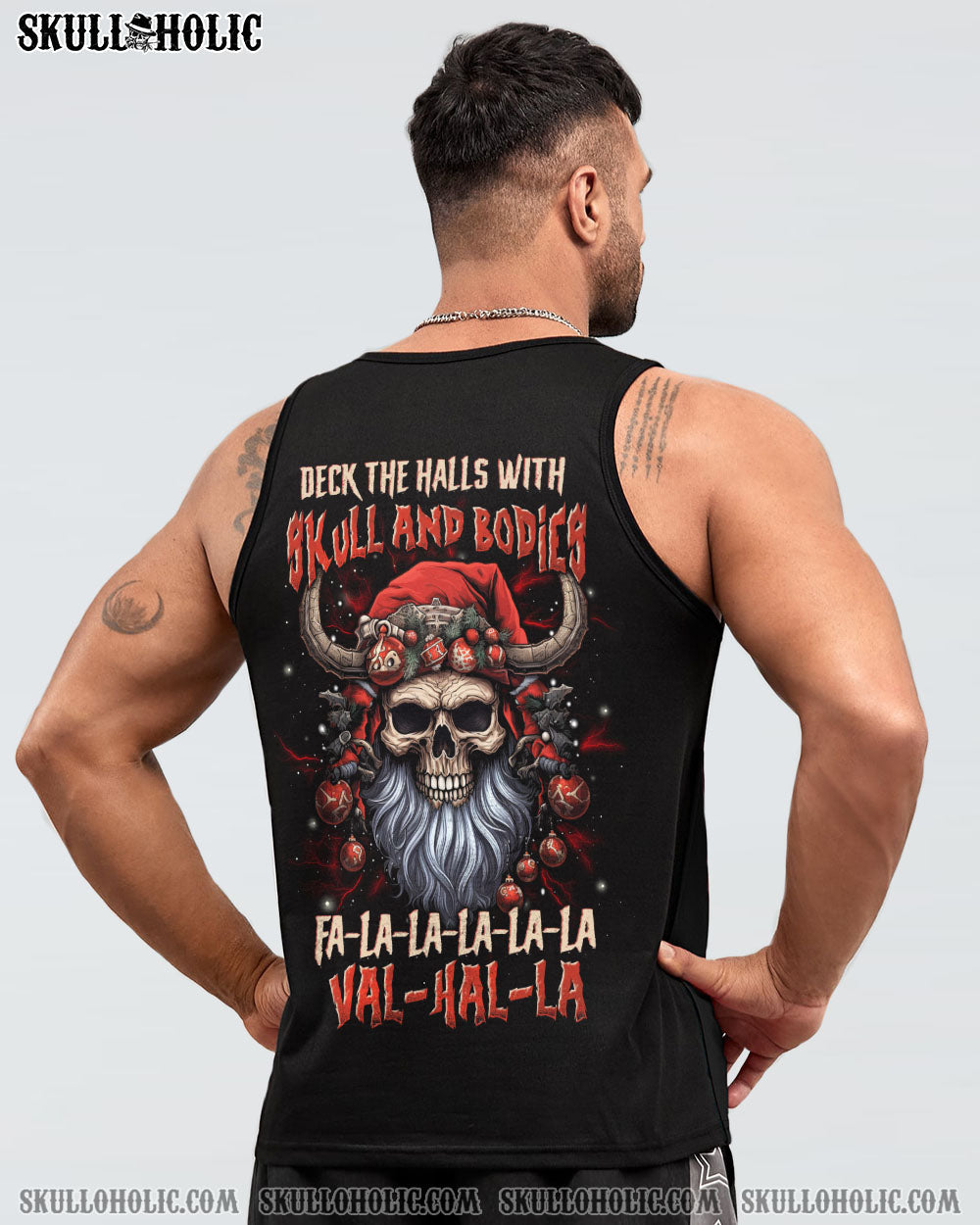 DECK THE HALLS SKULL VIKING CHRISTMAS ALL OVER PRINT - YHLN1509232