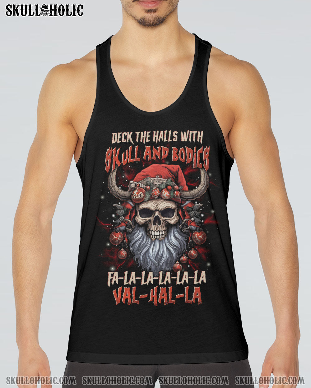 DECK THE HALLS SKULL VIKING CHRISTMAS ALL OVER PRINT - YHLN1509232