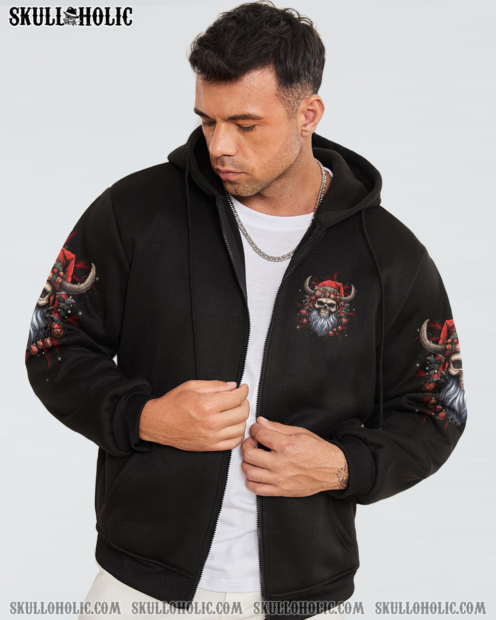 DECK THE HALLS SKULL VIKING CHRISTMAS ALL OVER PRINT - YHLN1509232