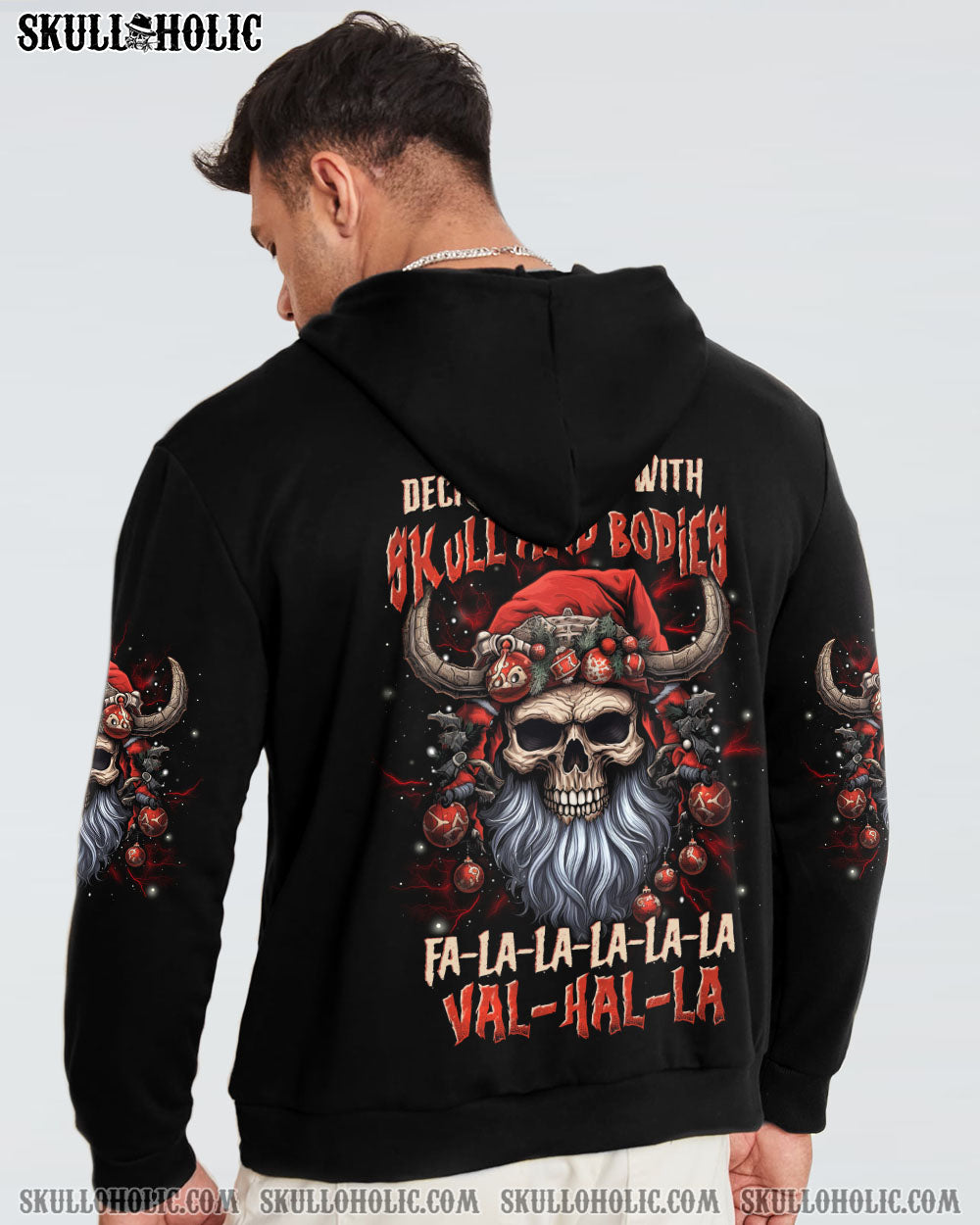 DECK THE HALLS SKULL VIKING CHRISTMAS ALL OVER PRINT - YHLN1509232