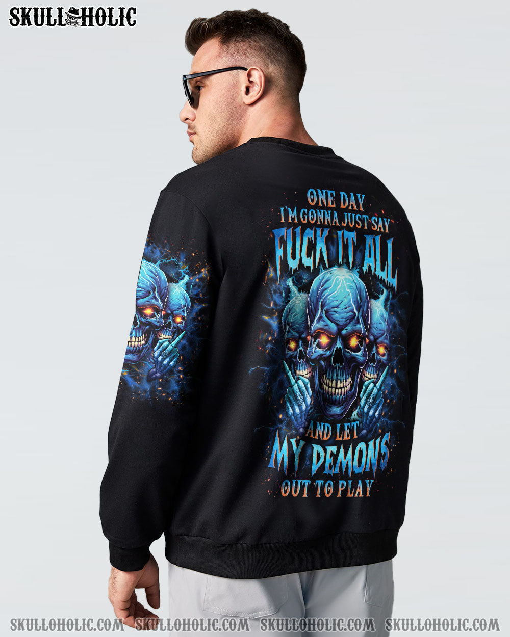 ONE DAY I'M GONNA JUST SAY F IT ALL SKULL ALL OVER PRINT - YHLN1710234