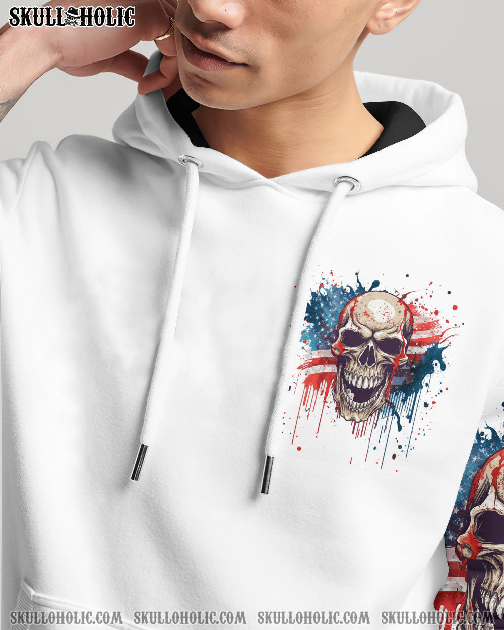 IF I'M TOO QUIET AND SMILING MAD SKULL FLAG ALL OVER PRINT - YHLN2006232