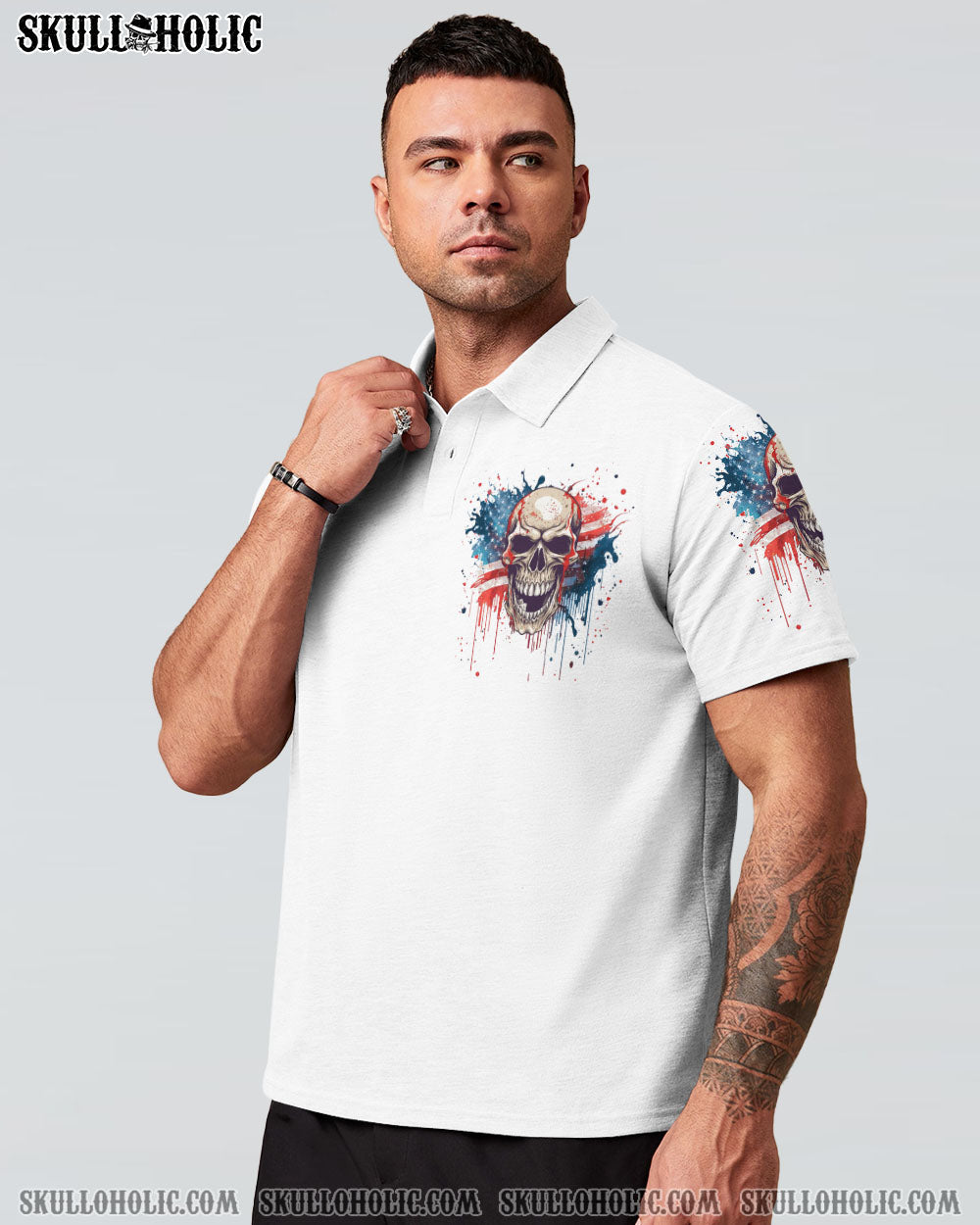 IF I'M TOO QUIET AND SMILING MAD SKULL FLAG ALL OVER PRINT - YHLN2006232