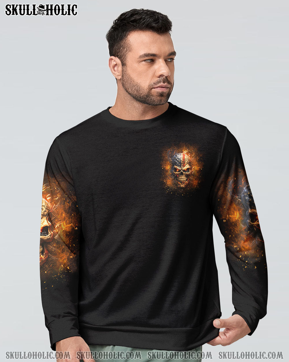 AMERICA LIVE IT LOVE IT OR GET THE HELL OUT SKULL ALL OVER PRINT - YHLN2007231