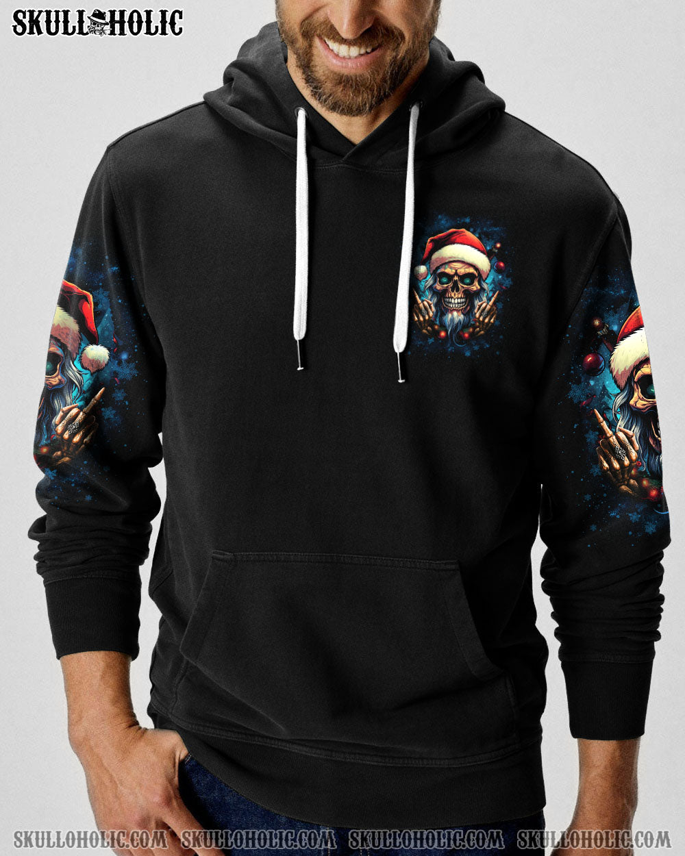 MY GIVE A F IS BROKEN CHRISTMAS SKULL ALL OVER PRINT - YHLN2010231